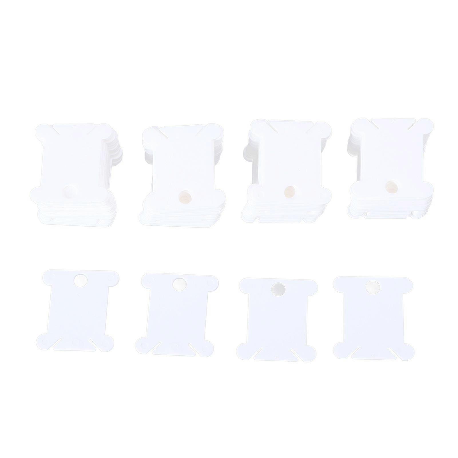 300Pcs Plastic Floss Bobbins for Thread Storage and Organization