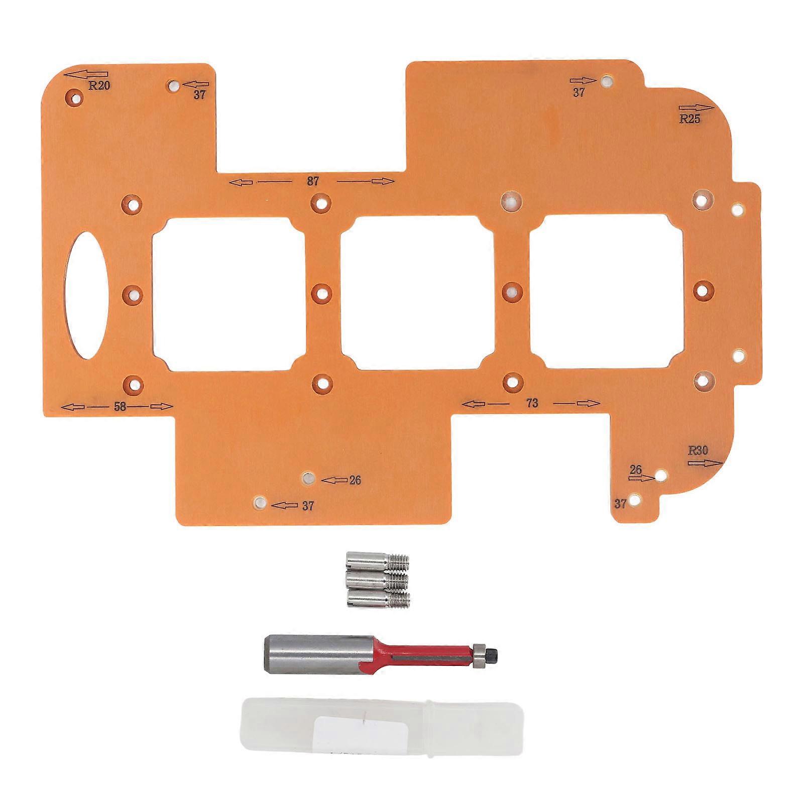 Switch Socket Bottom Box 7x7cm Hole Multi Functional R20 R25 R30 Corner Radius Template with Router Bit