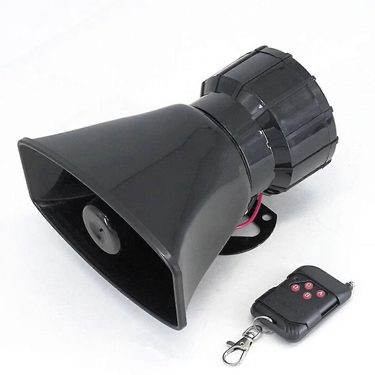 Car horn, multiple sounds, black, 12V, 100W