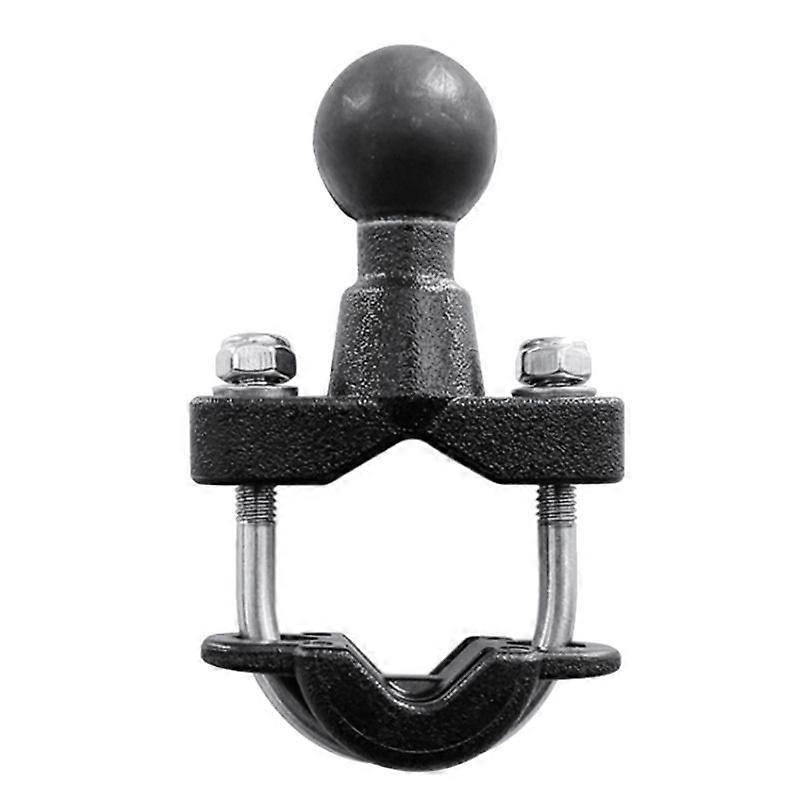 Motorcycle Handle Bar Rail Mount 37mm Width U-Bolt Mounting Base with 1 Inch Ball for GPS Work for