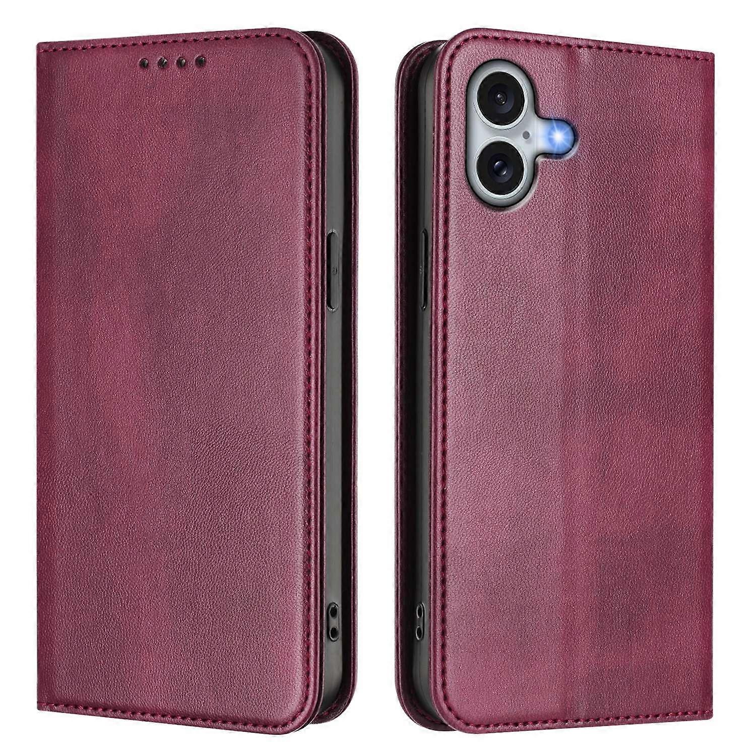 For iPhone 16 Plus Wallet Cases Retro Texture RFID Blocking Leather Phone Cover