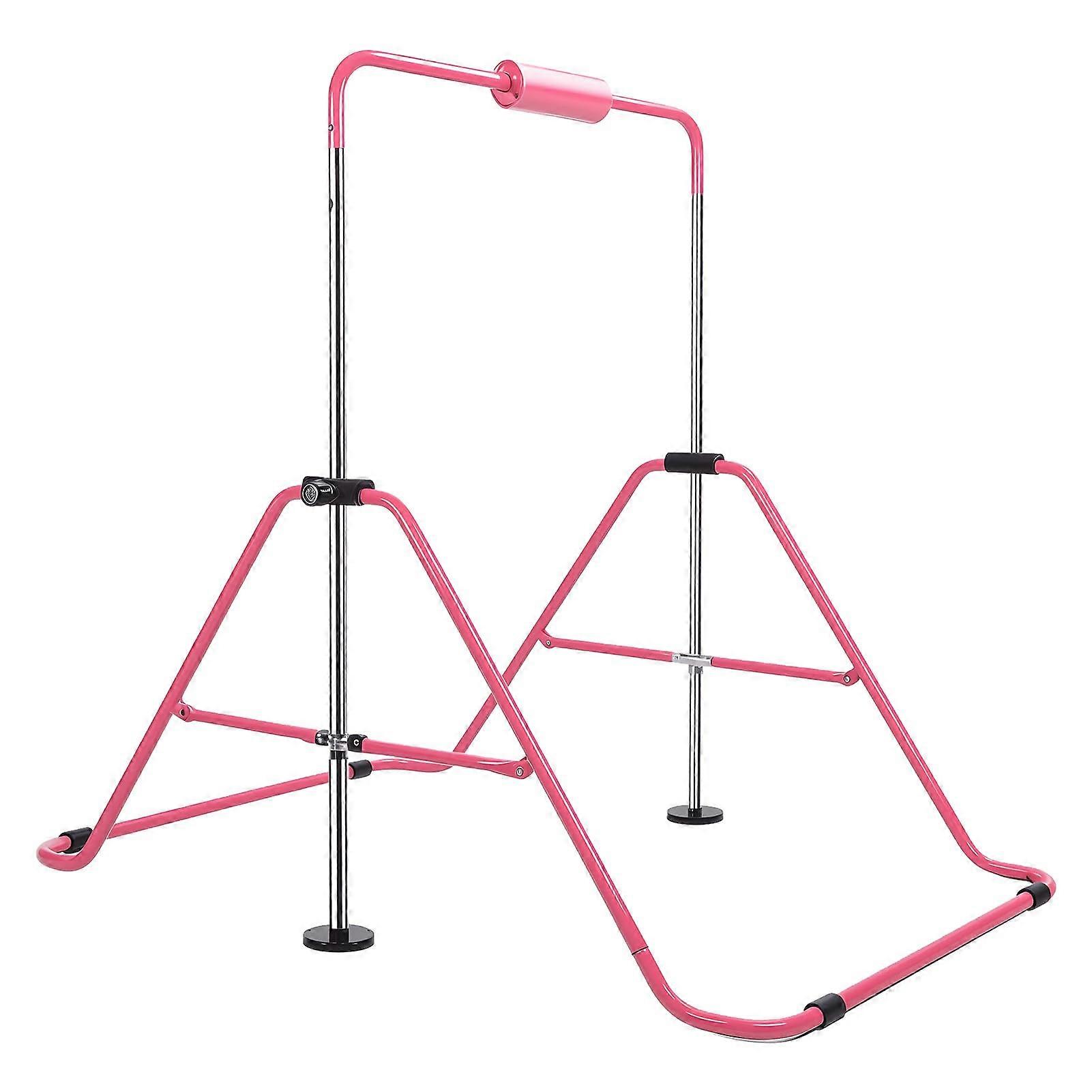 Adjustable Gymnastics Bar for Kids, Heavy-Duty Metal, Foldable Design, Max Load 150 lbs, Ideal for Home Training