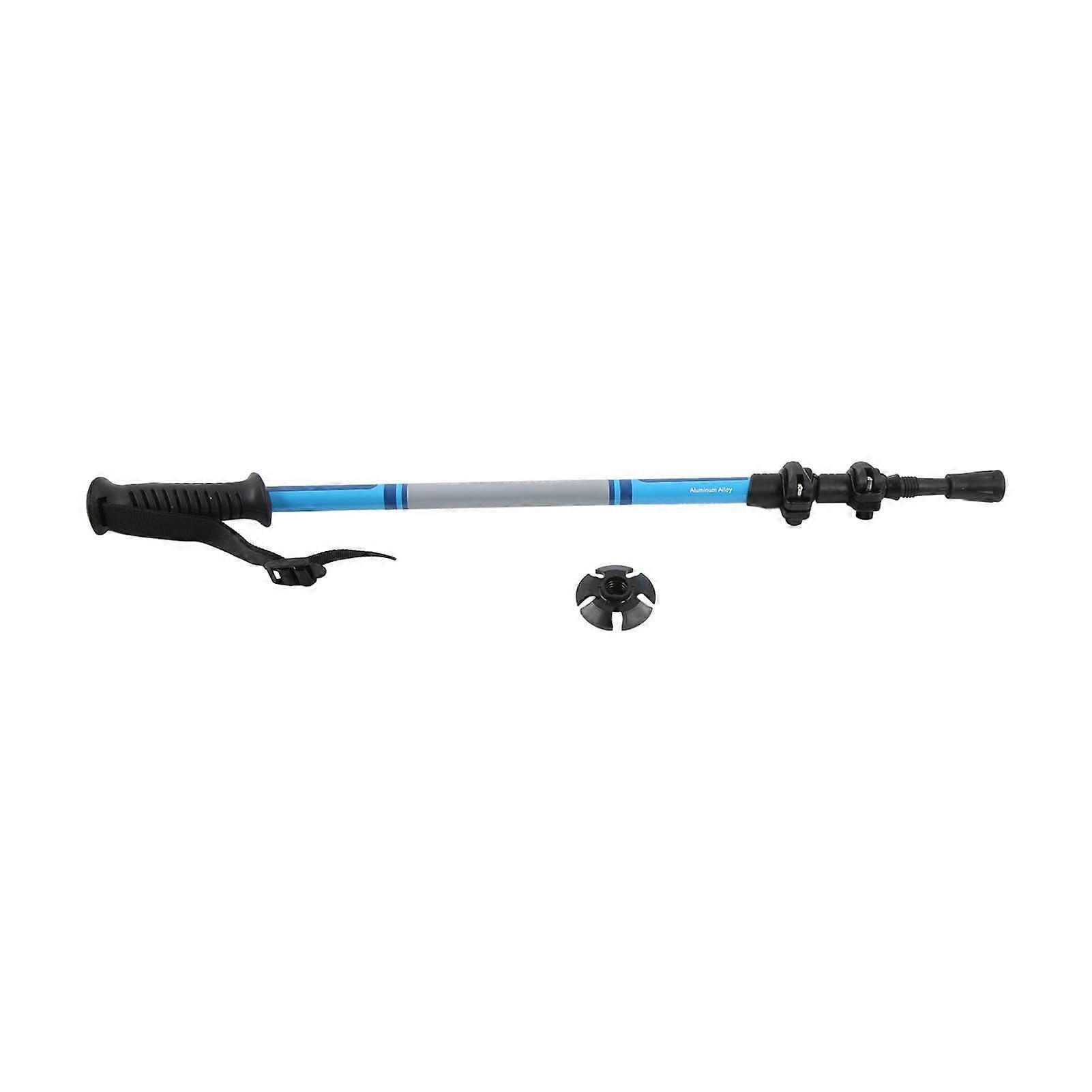 Three Sections Aluminum Alloy Alpenstock Corrosion Resistance Telescopic Trekking PoleBlue