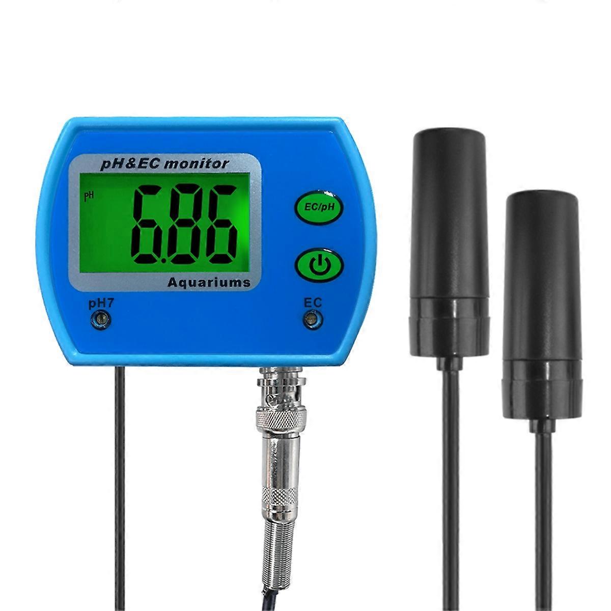 Online PH/EC-monitormeter Acidometer 2 in 1 PH EC-meter EU-stekker