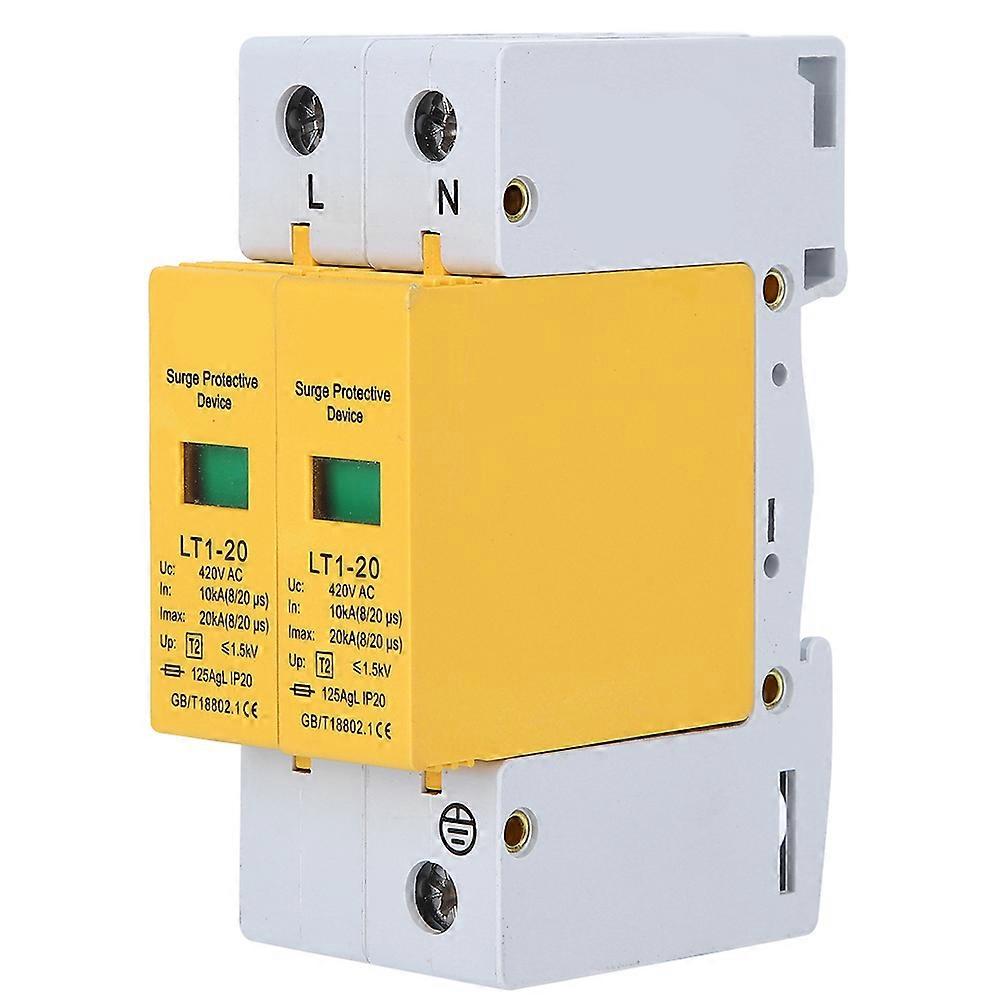 Surge Protection Device Yellow Module 2P LT120 20ka AntiThunder Modular Appliances