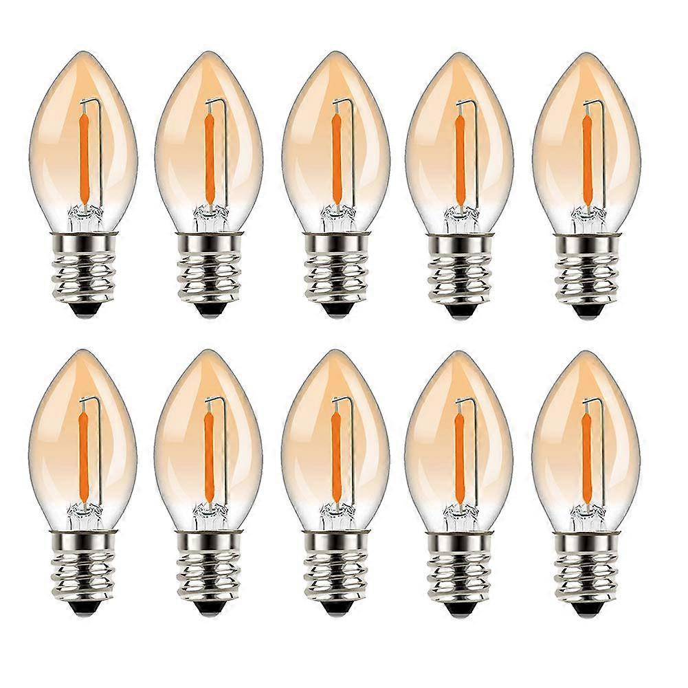 NA TsunetaniC7 Edison LED Filament Mini Night Light Bulbs 0.5W Equivalent to 5 Watt 10Pack