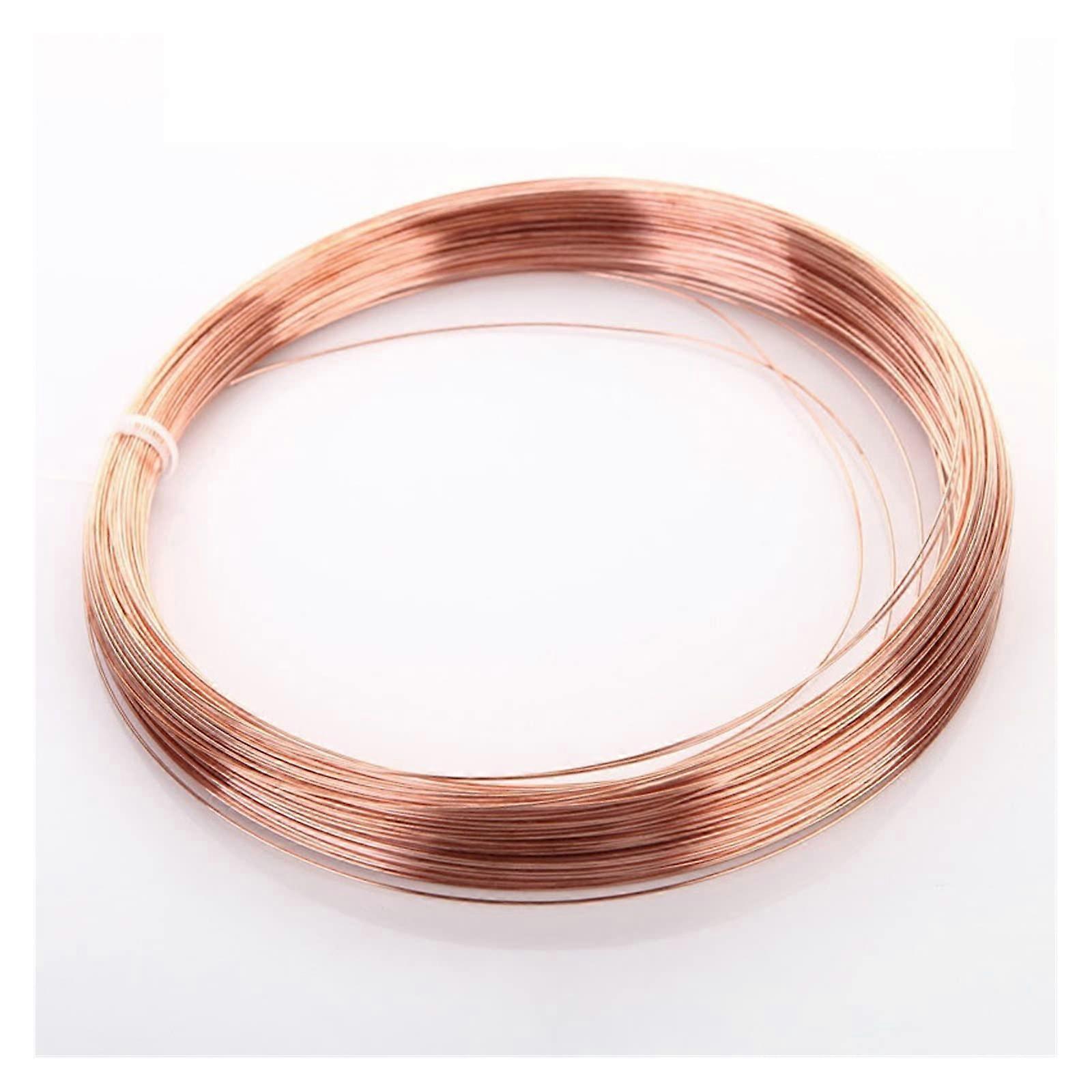 Copper Wire 5m Bare T2 Red Copper Line, 0.2mm Diameter for DIY, Electrical and Craft Projects