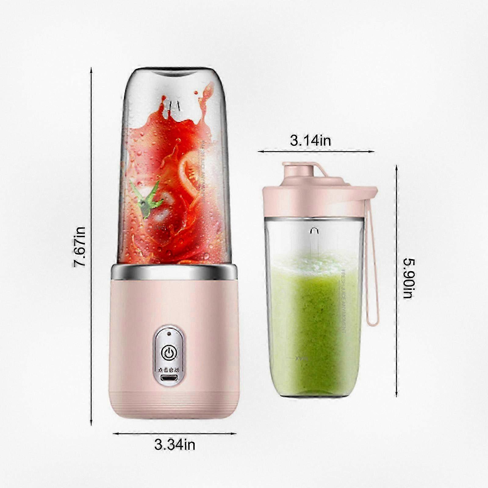 Portable Smoothie Blenders for Shakes and Juices, USB Rechargeable with 6 Blades, Compact Handheld Blenders Ideal for Sports, Travel, and Ou