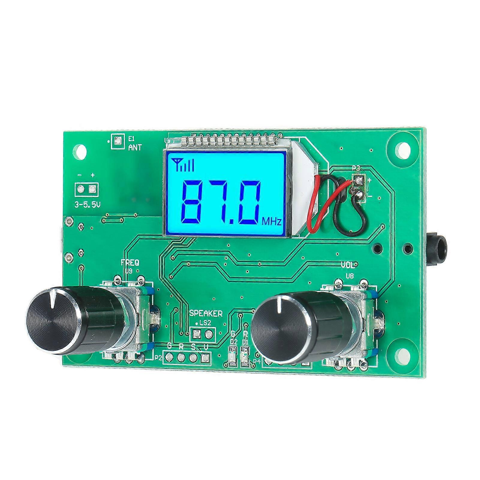Digital FM Wireless Radio Receiver Module LCD Backlight Display, Frequency Range: 76.0MHz - 108.0MHz
