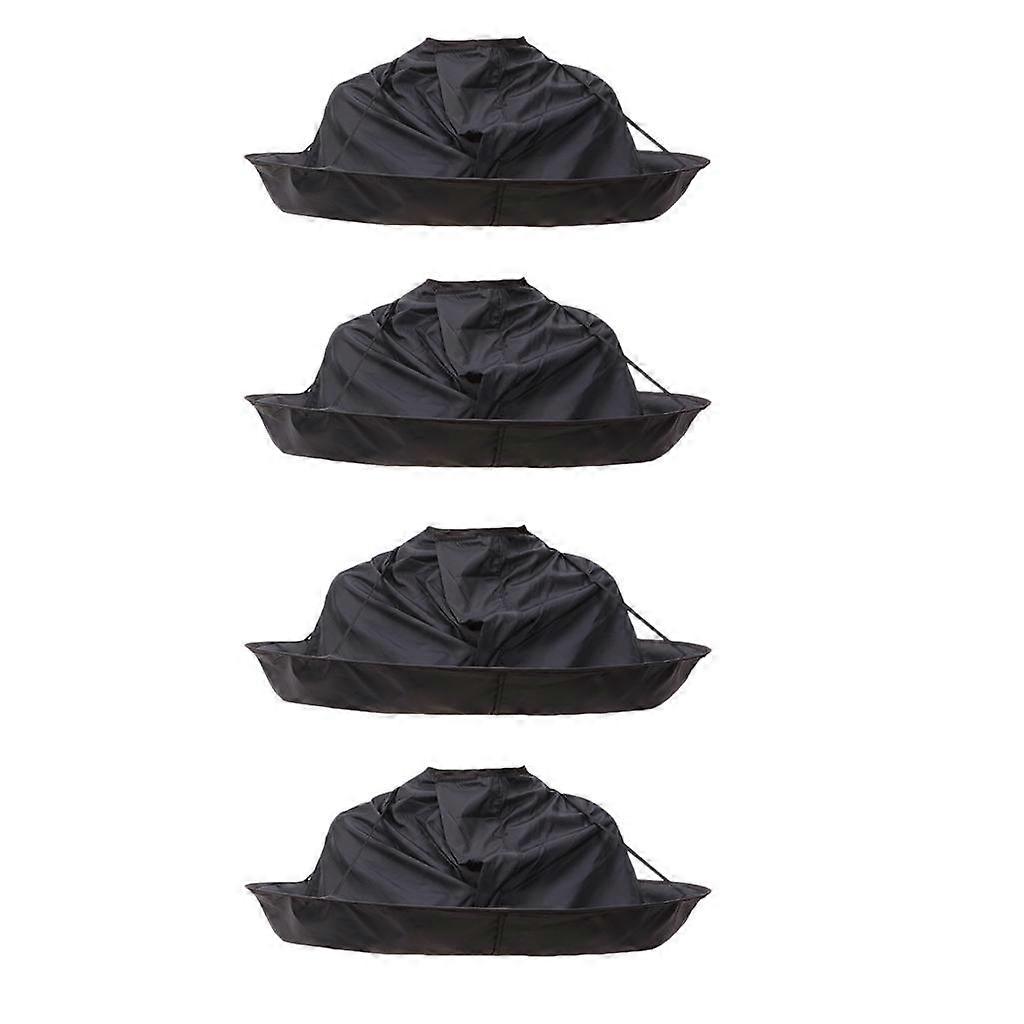 大人の理髪マントひげシェービングキットのための4pcs黒髪カットケープ
