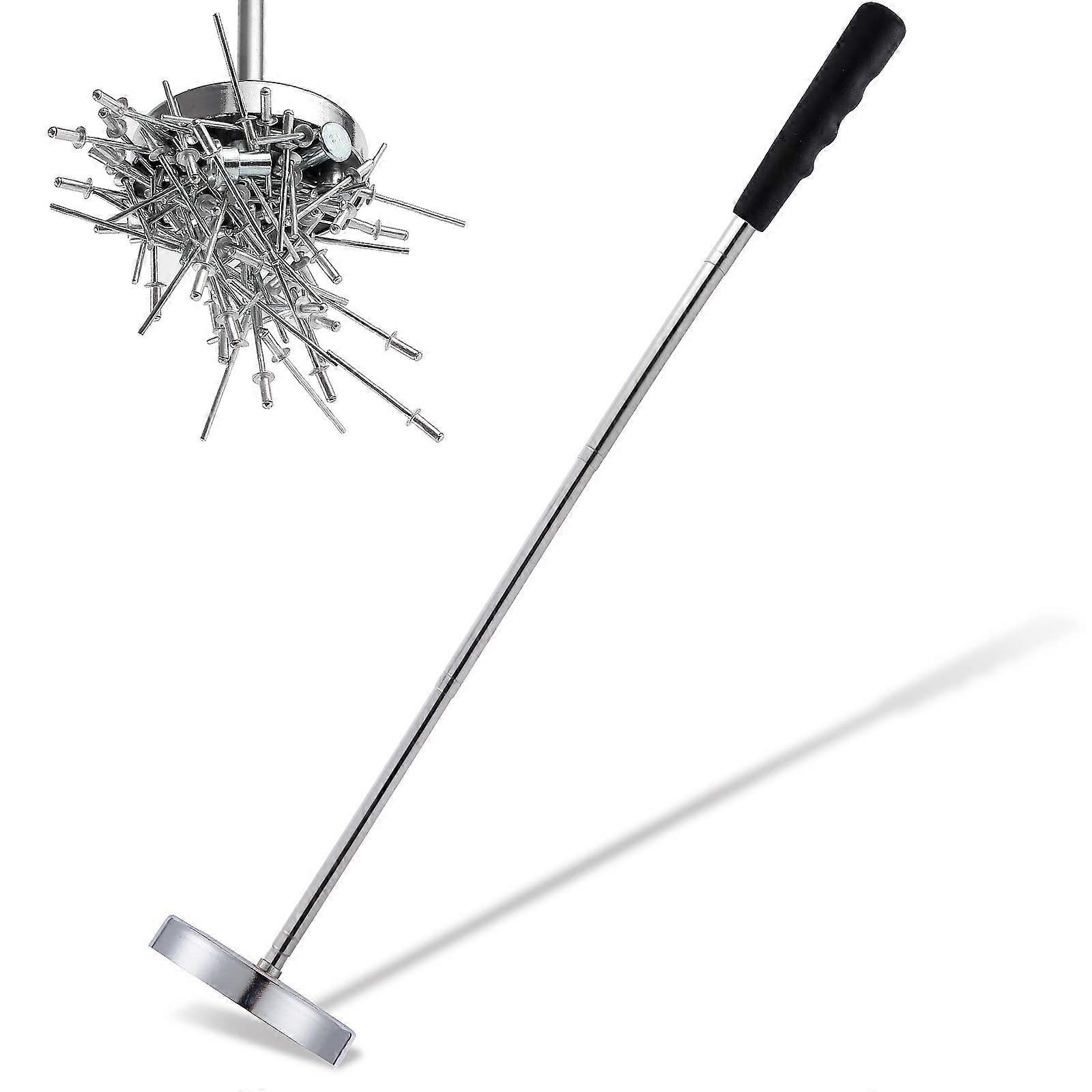 Telescopic Magnetic Sweeper, Search Parts Hand Screw Powerful Magnet Pickup Sweeper for Lawns Garages Workshops Renovations Roofs