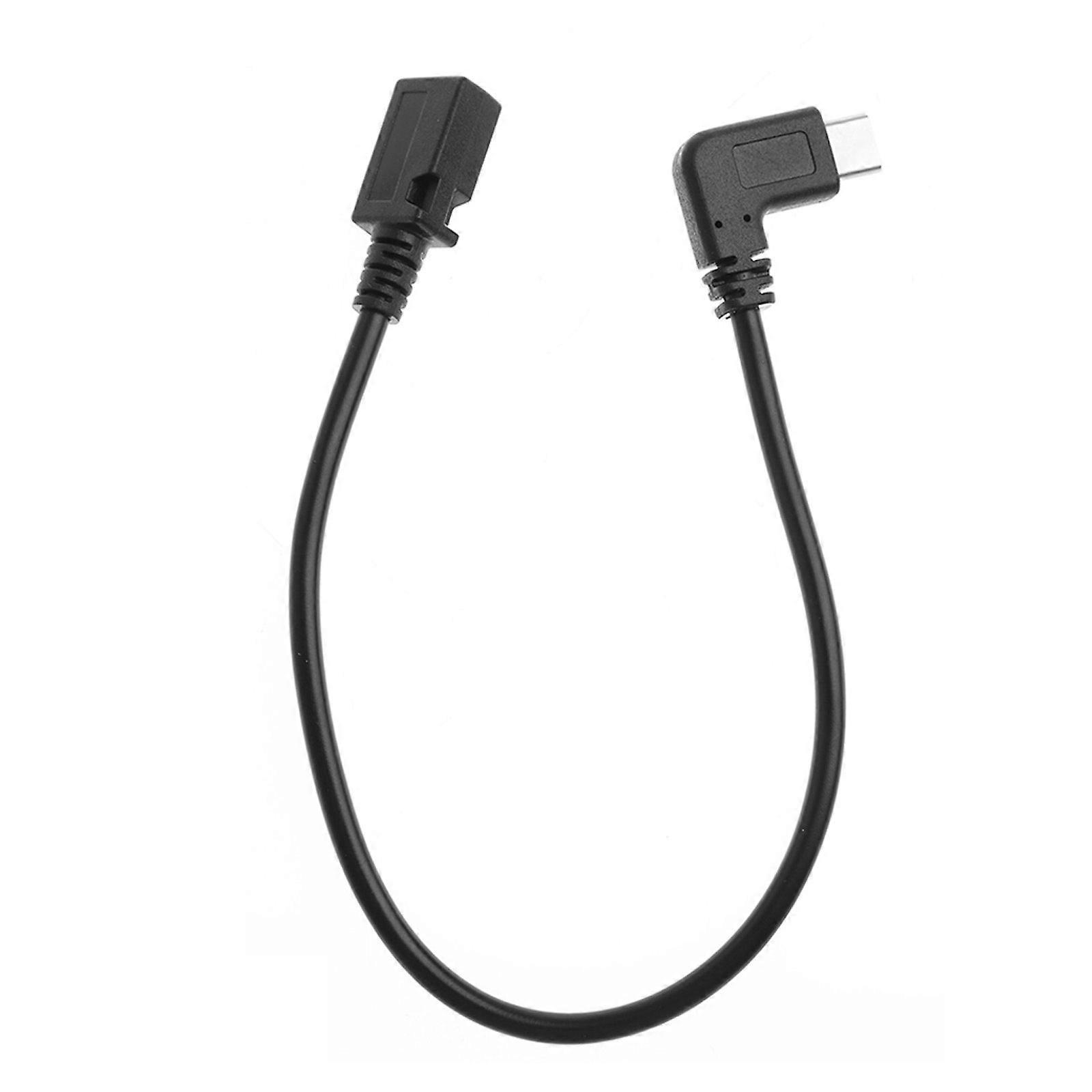 Veri Kabloları 90 Derece Dik Açı Tip C Erkek - Mikro USB Dişi Cep Telefonu Şarj Kablosu Mikro USB Kablosu Siyah