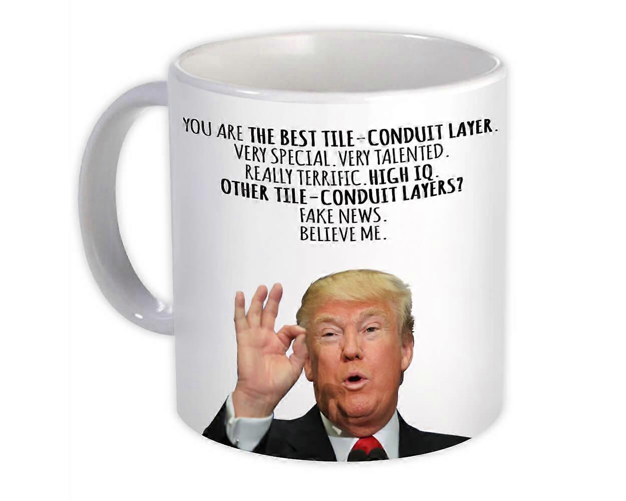 Great Tile-Conduit Layer Gift Funny Trump : Mug Professions
