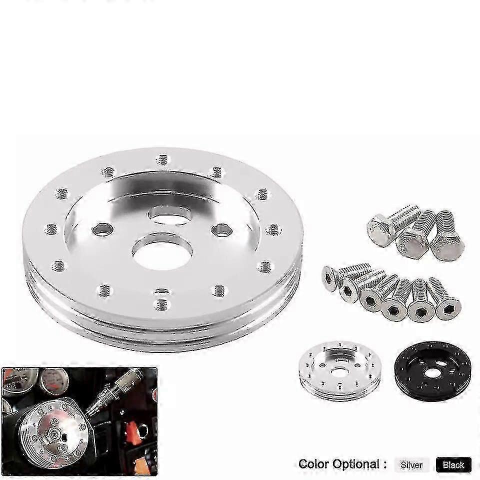 0.5" Hub Adapter for 6-Hole to 3-Hole Steering Wheel Boss Kit - Black/Silver