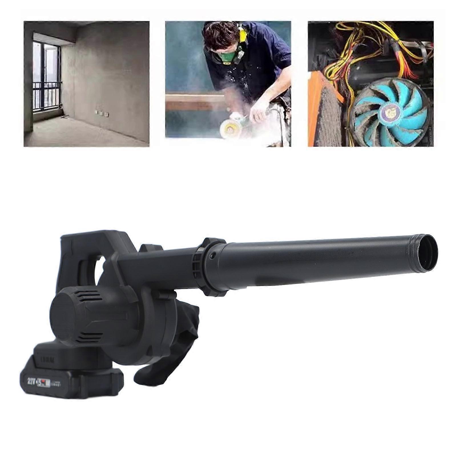 21V Electric Leaf Cleaner Rechargeable Battery Powered High Power Dual Use Electric Leaf Vacuum for Cleaning Furniture Appliances Vehicles US Plug 