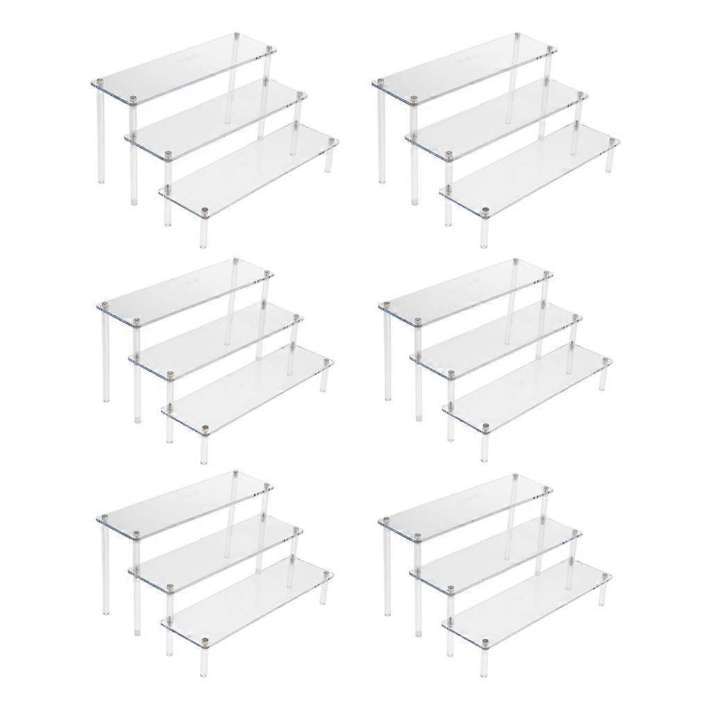 6x Action Figures Model Ladder Display Rack Toys Car Plush Dolls