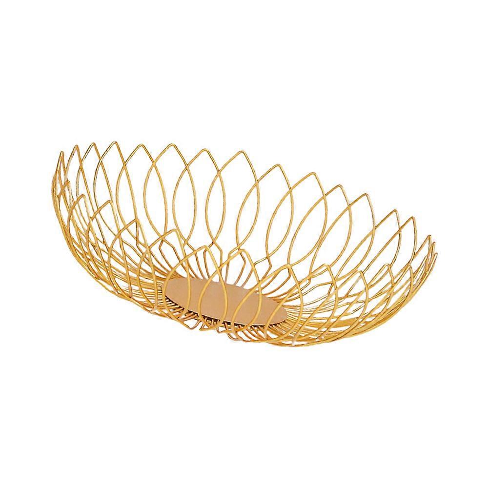 Modern Golden Fruit Basket, Open Design Serving Tray for Kitchen Counter, Decorative Storage for Fruits, Snacks, Sundries – Nordic Style Home Decor