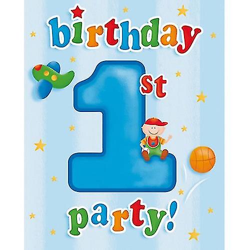 Créative Party Fun à 1 anniversaire Invitations (Pack de 8)