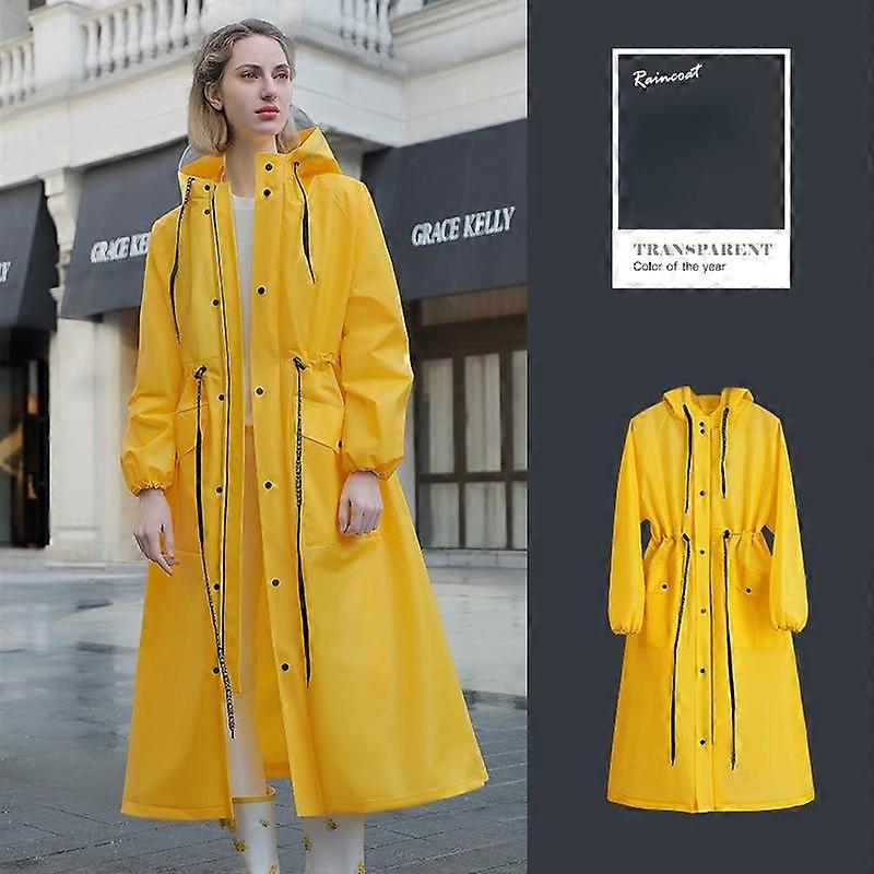 Long Hooded Raincoat Plus Size Waterproof HikingFishing Women's RainWear Plus Size Raincoat