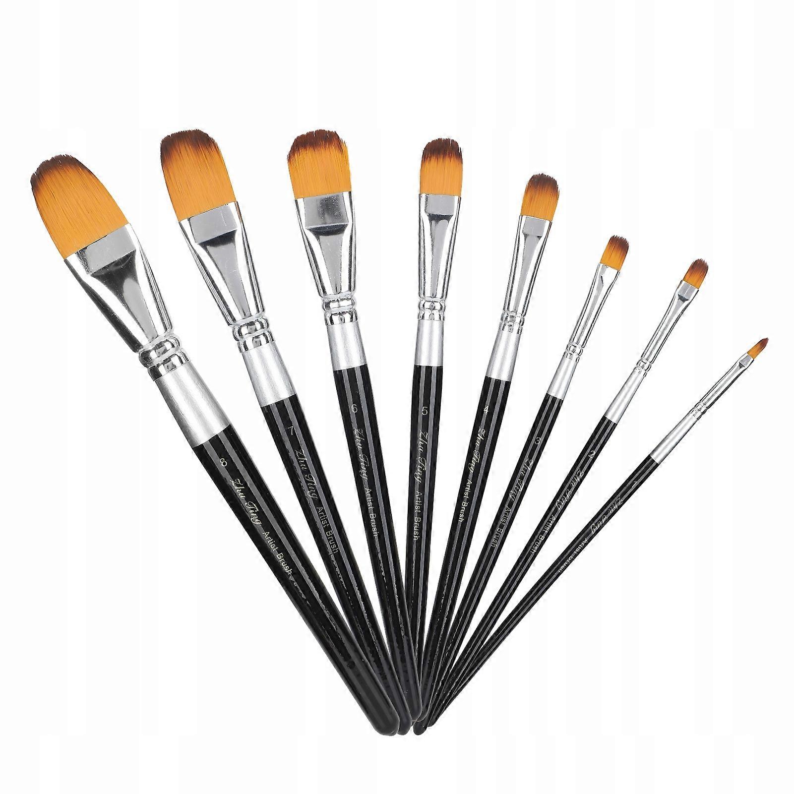 8x Acrylic Oil Paint Brushes Set