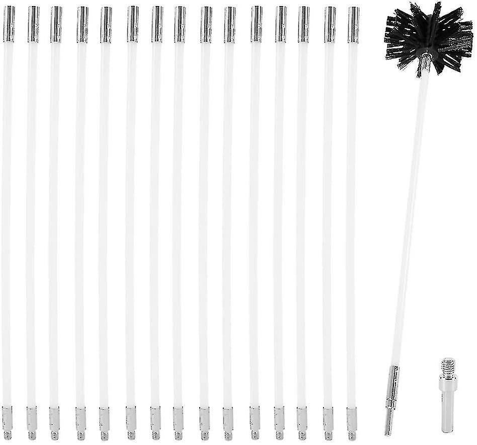 Chimney Kit Sweeping Drain Set Pipeline Flue Cleaning Tool For Duct Vent Includes Flexible