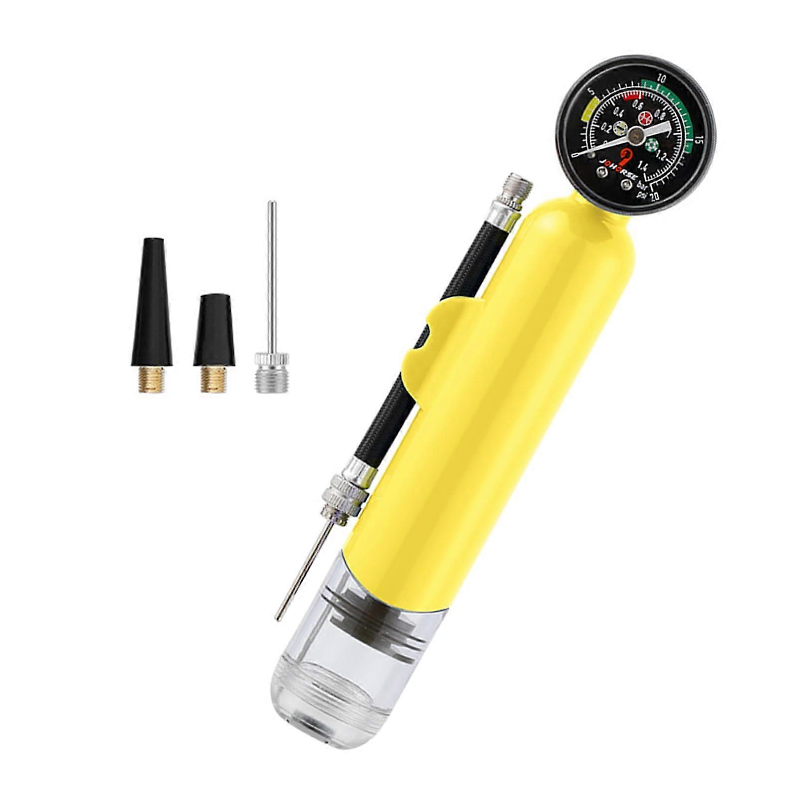 Handheld Air Pump for Balloons, Volleyballs, and Basketballs - Portable Inflator with Pressure Gauge, Compact Design