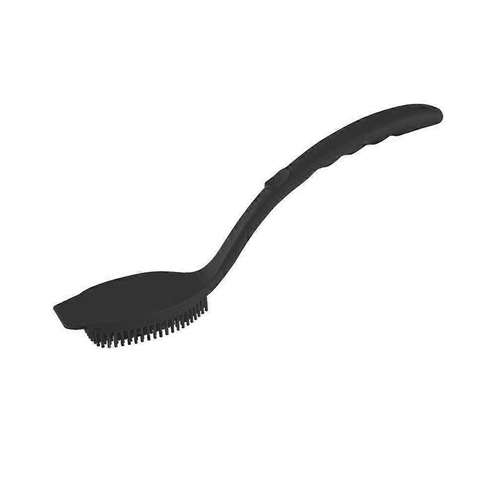 Silicone Long Handle Kitchen Cleaning Brush Durable Dish and Pan Scrubber with Space Saving Design for Home and Restaurant Use
