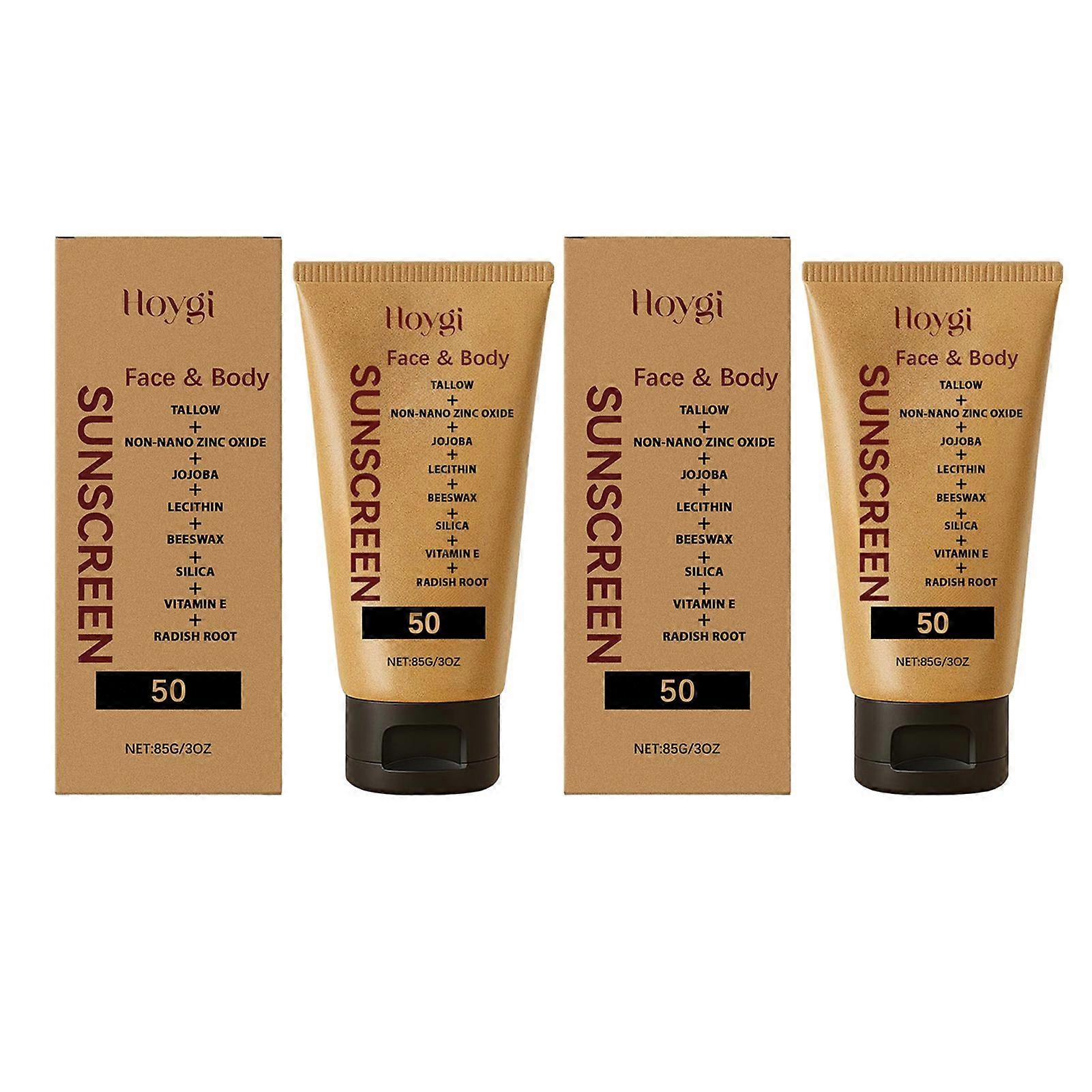 Grass-Fed Beef Tallow Sunscreen SPF50+ Sunblock Natural Mineral Sunscreen για Πρόσωπο & Σώμα