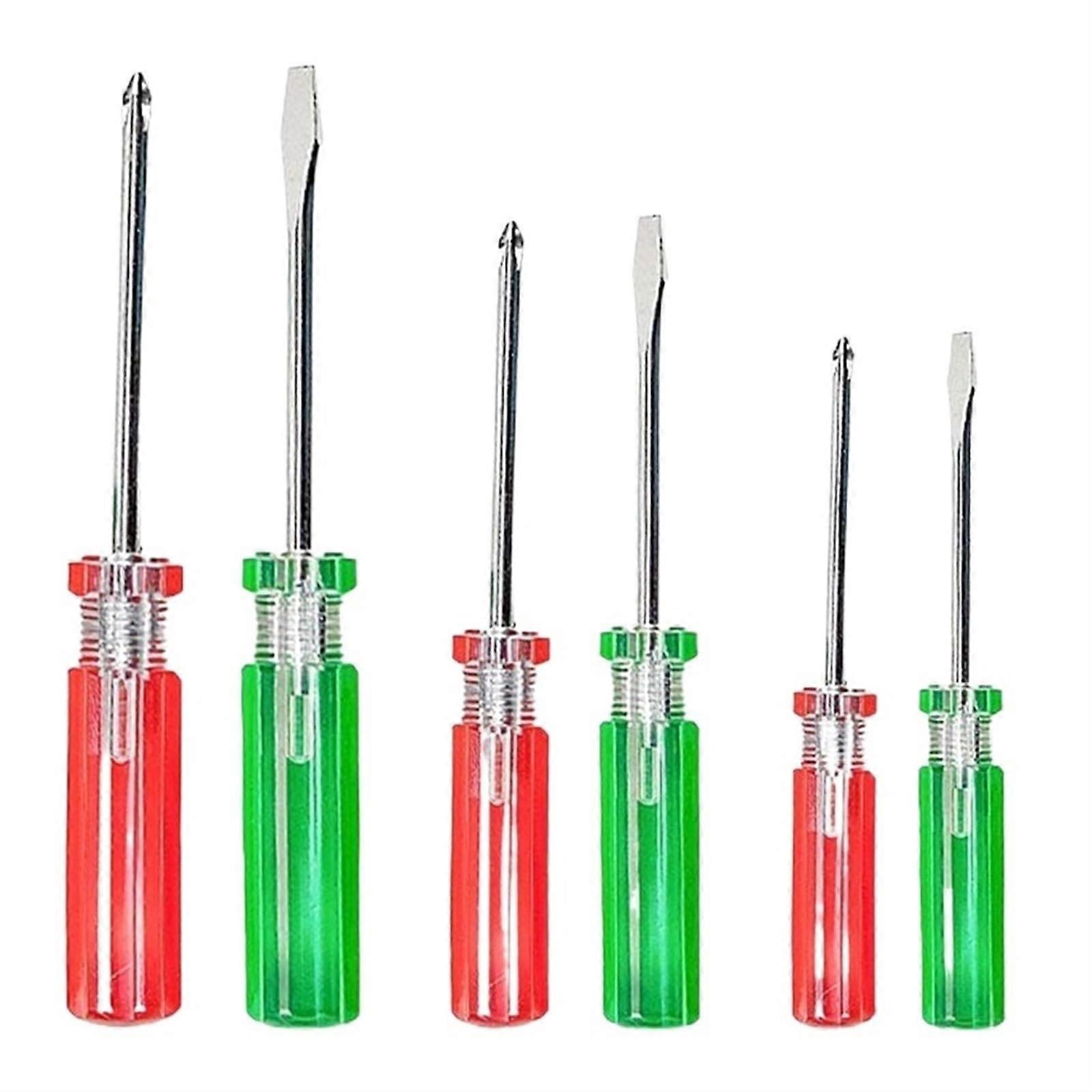 Screwdriver Set Slotted and Phillips 3/5/6 mm Heads for Repairs Hand Tools