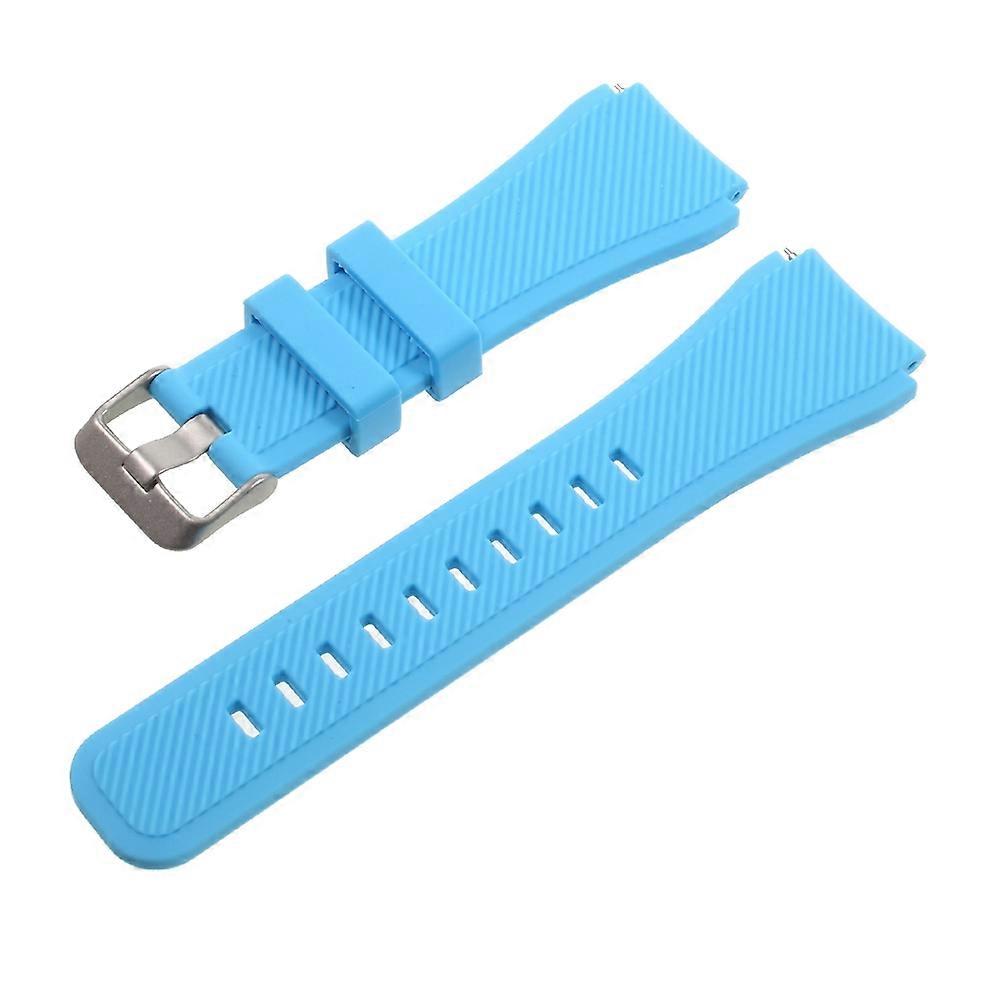 Bracelet de montre-bracelet en silicone souple de 22 mm pour Samsung Gear S3 Classic Frontier - Bleu bébé