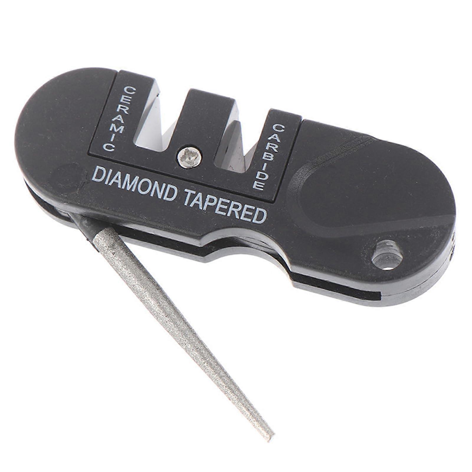 Light multifunctional sharpener with coarse and fine guides antislip base kitchen accessory with coarse and fine guides