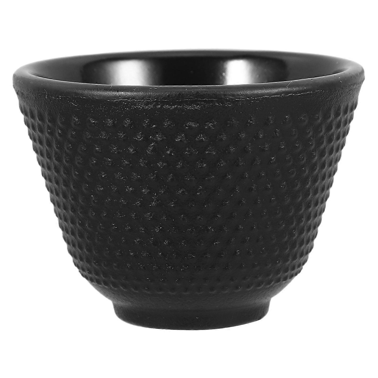 Round Dot Pattern Cast Iron Tea Cup 80ml For Friends And Family In Teahouse 1Pack