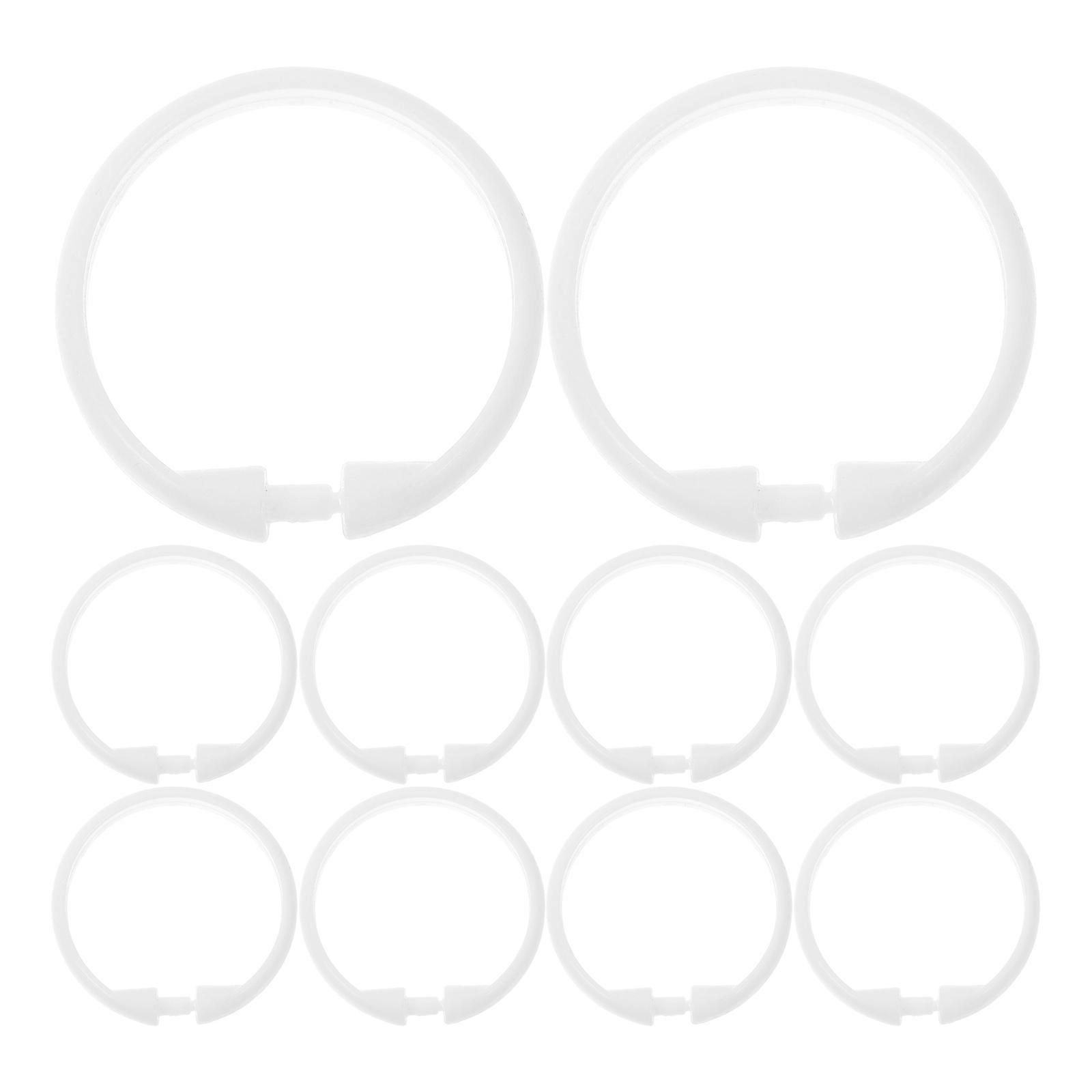 Plastic Hooks For Drapes Heavy Duty Round Rings 5.40X5.40X0.40CM Secure Installation Elegant Design 30Pcs