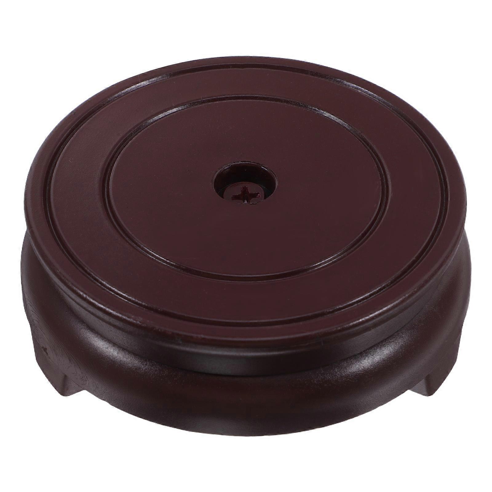 Teapot Display Stand Resin Round Shape Home Decoration Red 8cm Stable Platform 1Set