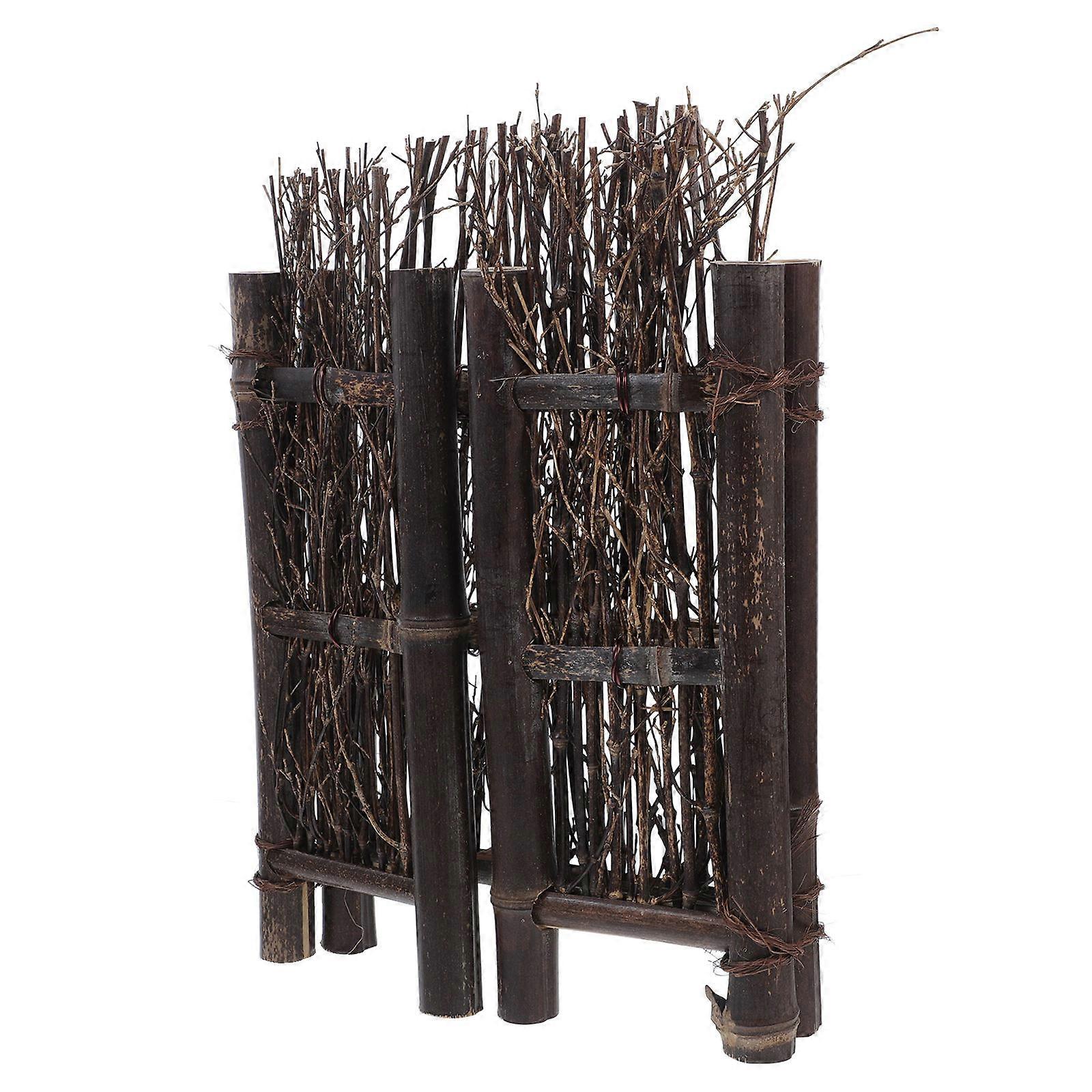 Woven Bamboo Decoration Sushi Wood Fence Family Gatherings Oriental Charm 43.00X30.00X2.50CM 1Pcs