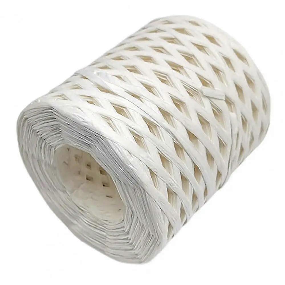 Raffia Yarn 1 Roll 200 Metre White Practical Rope Ribbon for Gift Packaging and Craft Projects