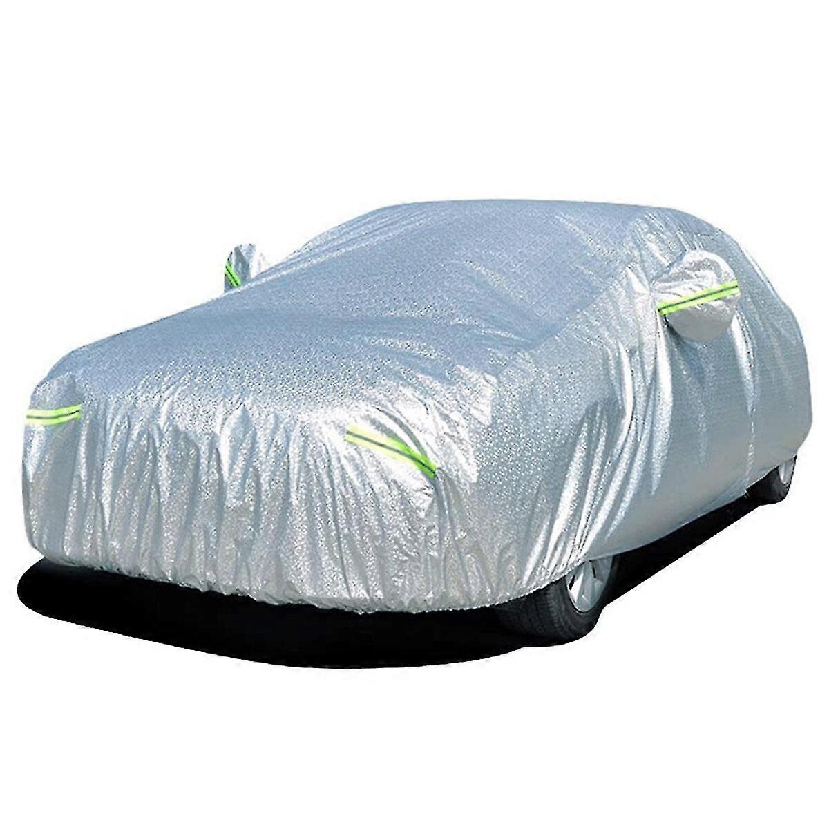 Waterproof Full Vehicle Protection Cover Featuring Reflective Strips - Designed for Anti-Snow, Sun Shade, UV Shielding, and Dust Resistance