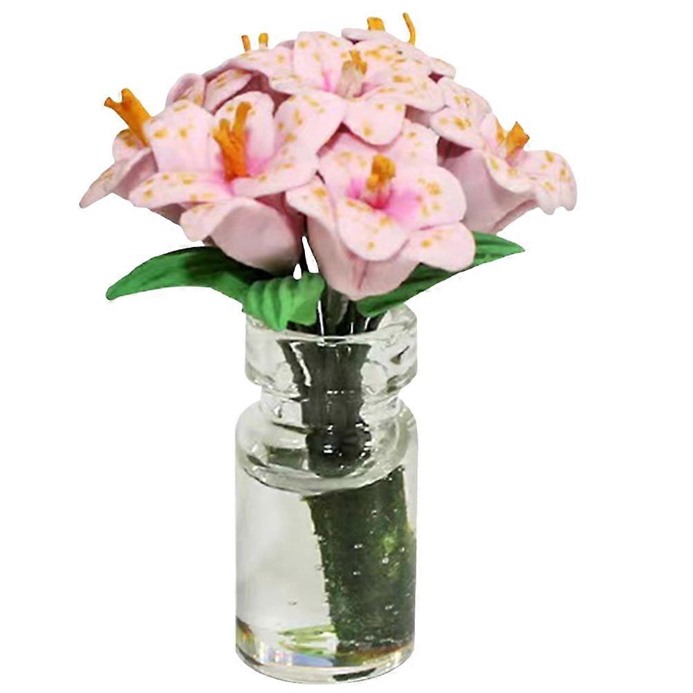 Miniature Scale Greenery Ornament, Elegant Model Furniture for Desk and Windowsill Decoration
