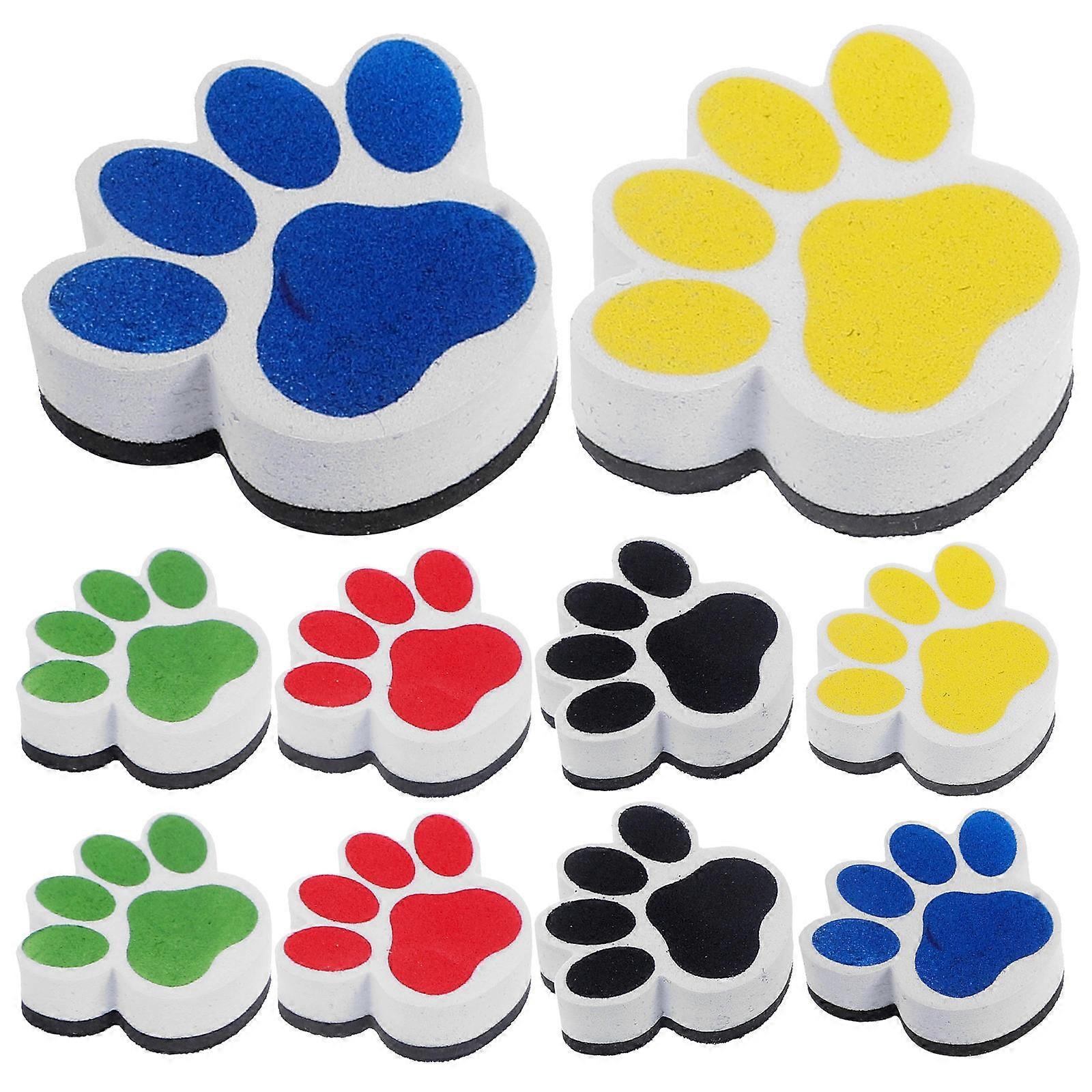 Magnetic Cartoon Whiteboard Erasers Reusable Lightweight EVA Felt Wipe Tools for Classroom Office Use Assorted Colors Blue Yellow Green Black Red