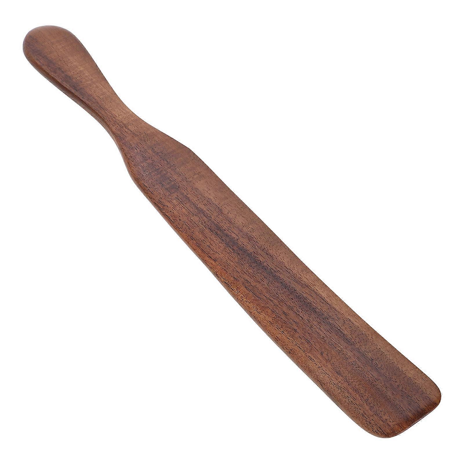 Cooking Utensil Long Handle Spatula Brown Color For Food Shops 1Pack