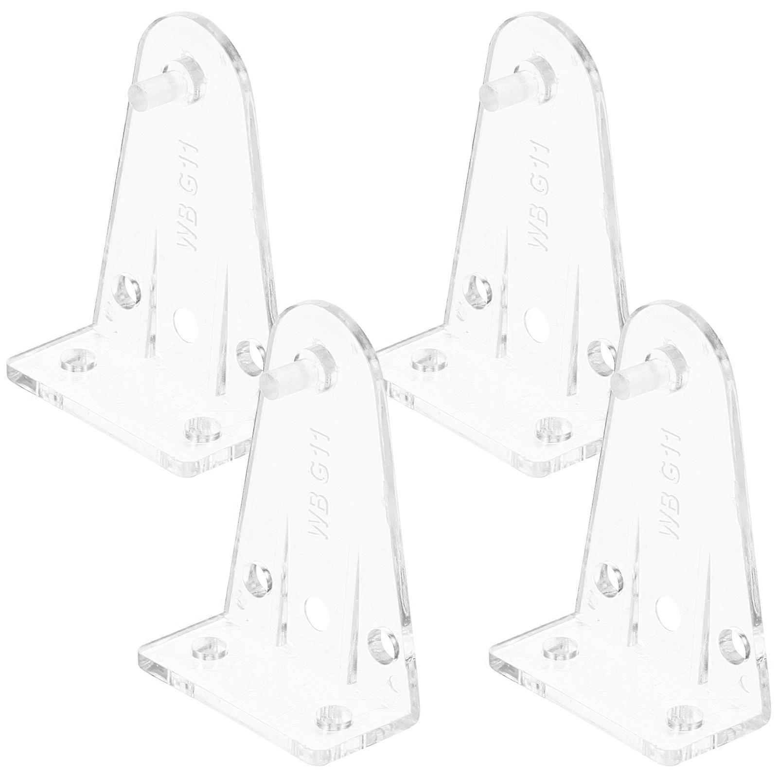 Clear 4 Pack Blind Hold Down Brackets for Horizontal Blinds – Easy Installation, Secure Fit, Prevents Shaking, Window Accessories