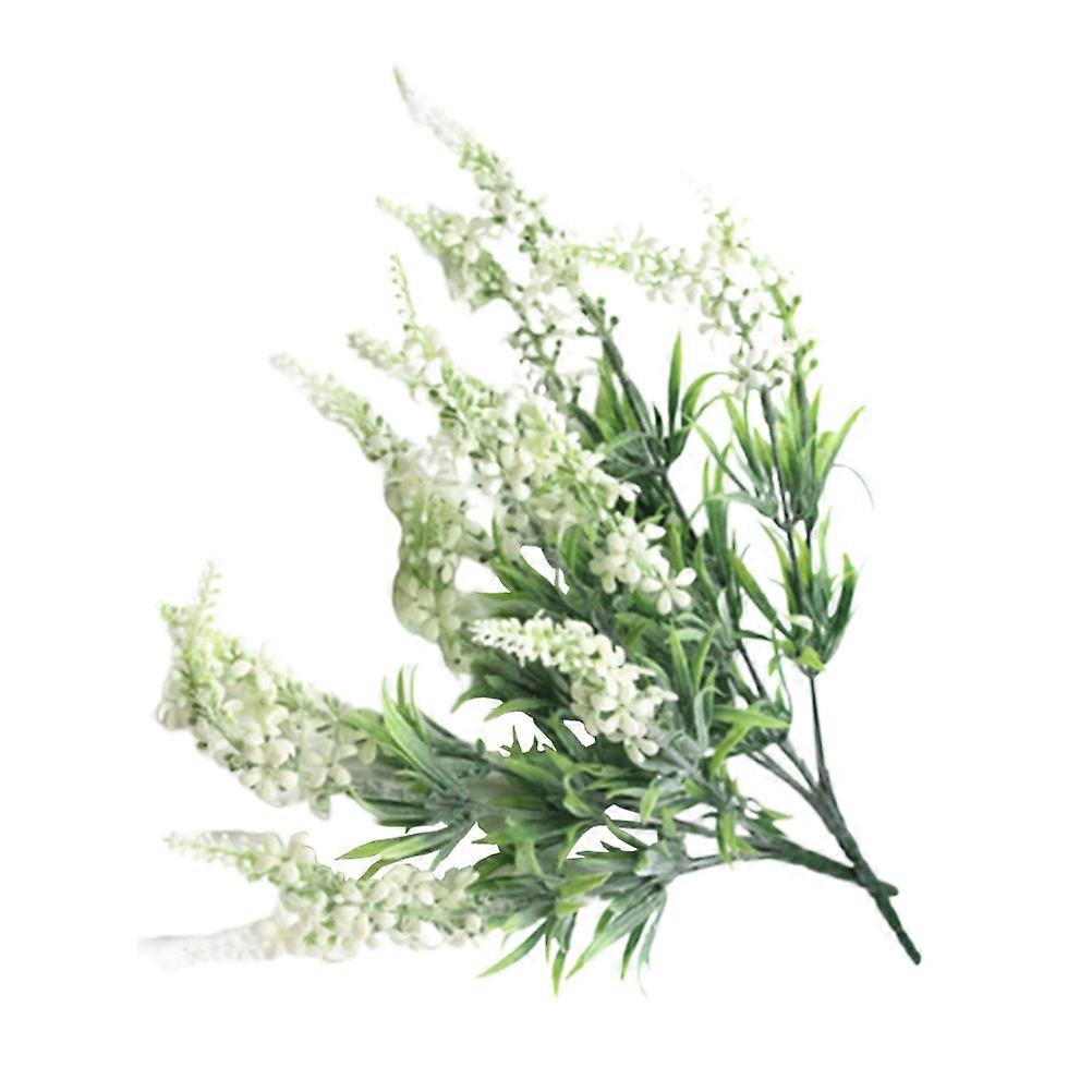 Decorative Artificial Flora Simulation Lavender Home Decoration White Color 33x20x5cm 2Pack