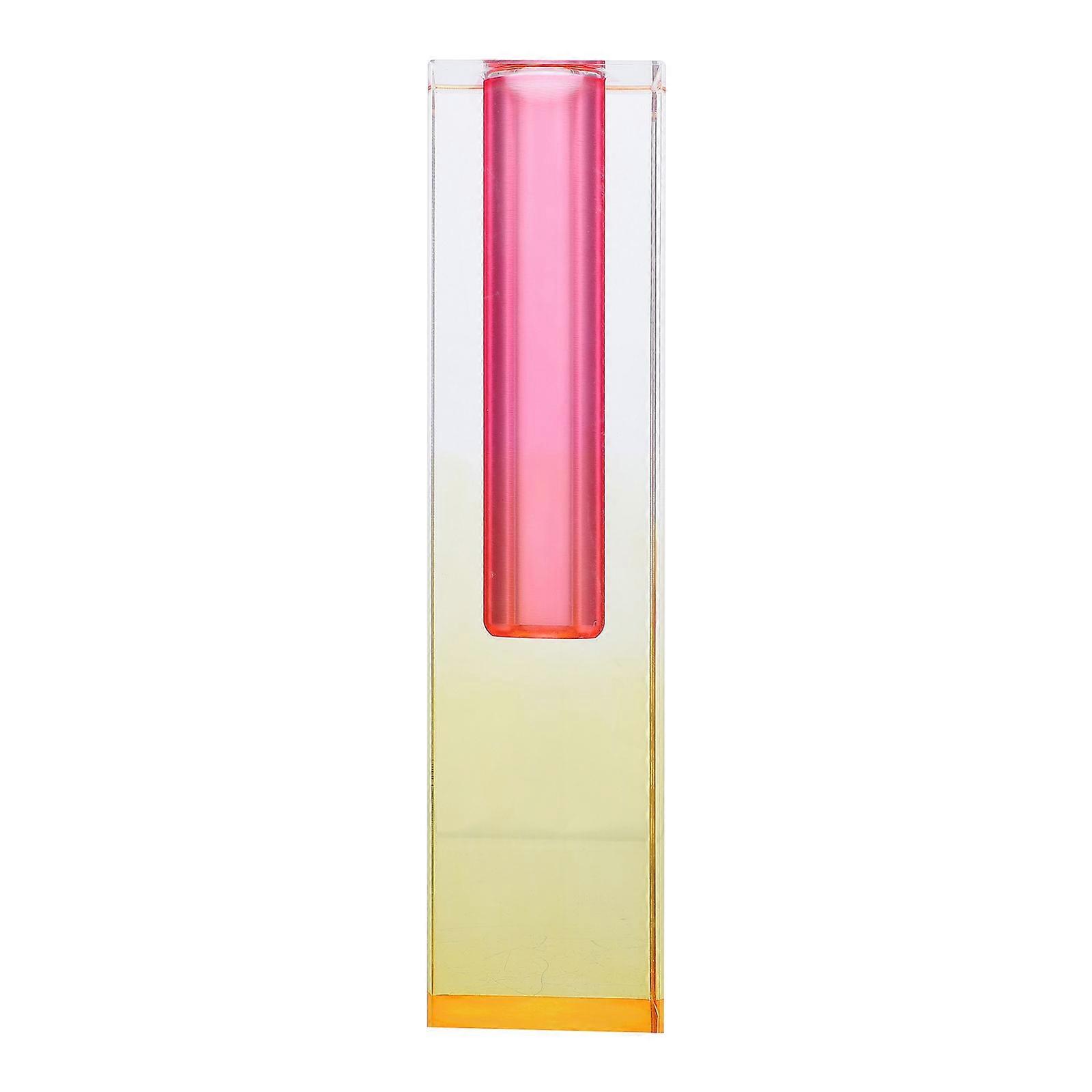 Unique Flower Vase Crystal Modern Minimalist Living Room Decor Square Base 1Pack