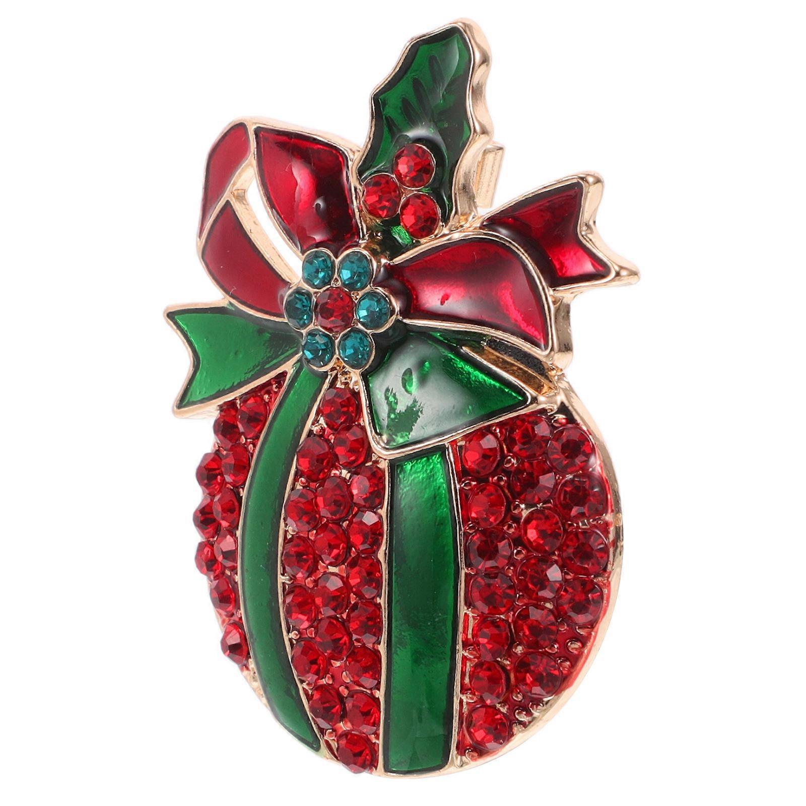 女性のためのクリスマスパーティーブローチデコレーション服カラーコサージュ3.2X4.4cm 1パック