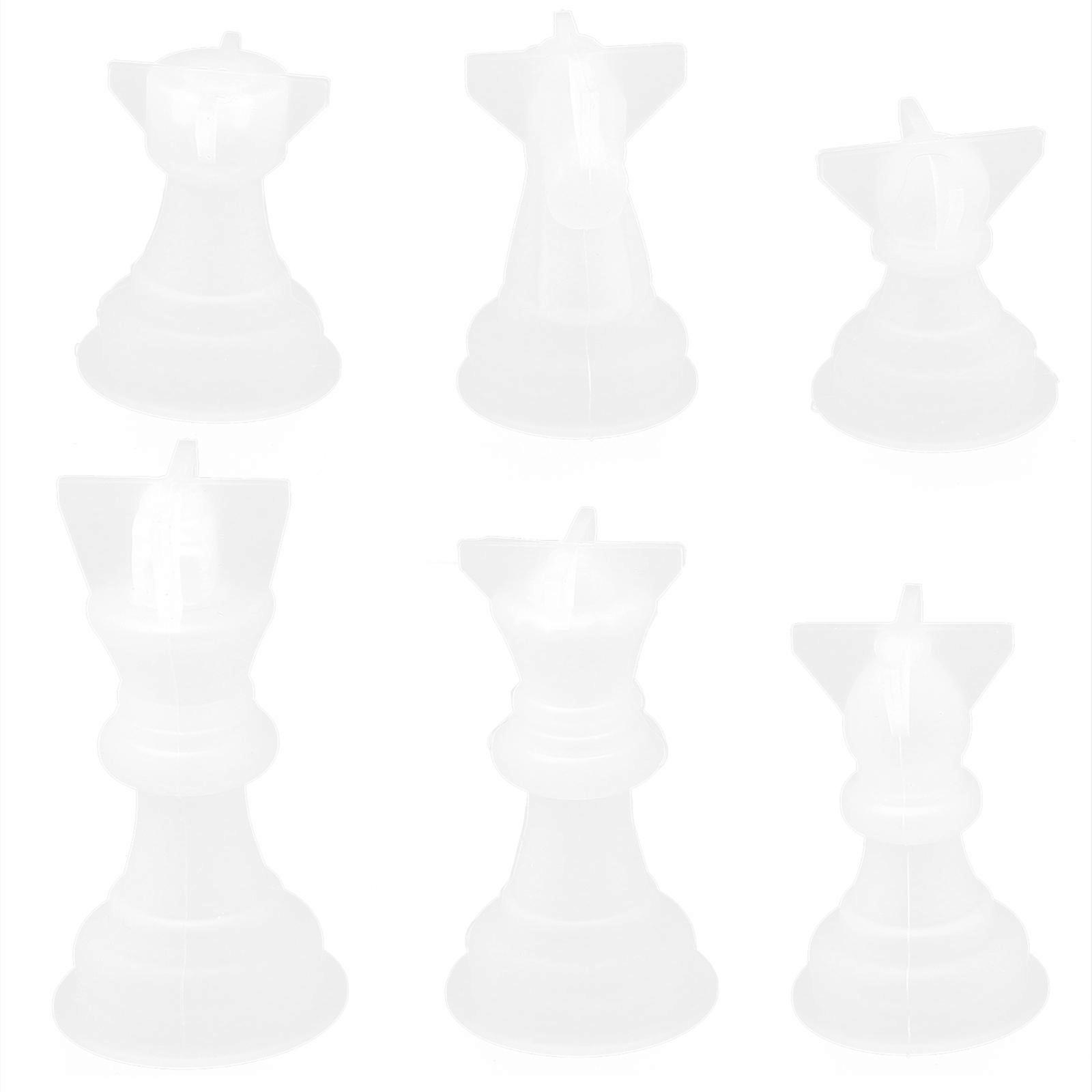 Silicone Chess Molds Epoxy Resin Molds Children Home Crafts 6Pcs