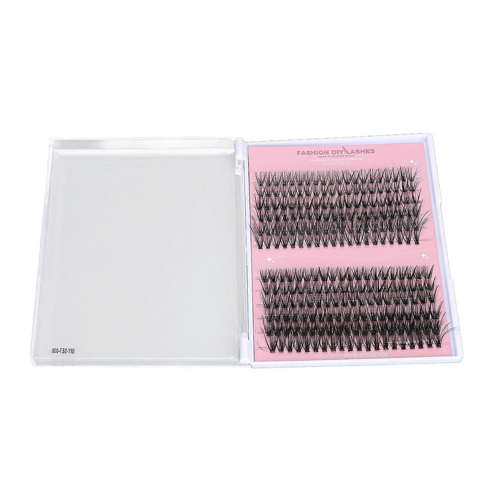 2025 Latest Model 240pcs False Eyelash Clusters D Curl Lifelike Individual Fak...