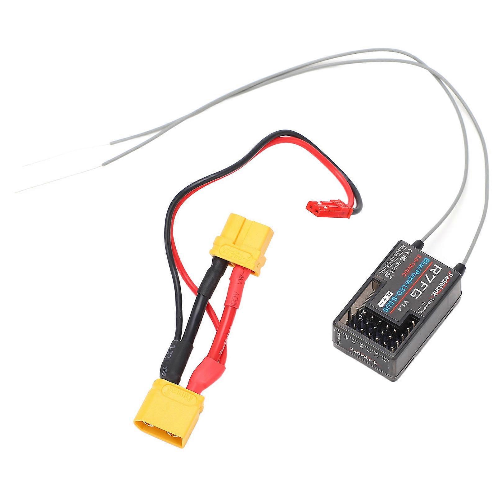 2.4G R7FG 7 Channel Receiver Dual Antenna 2.4G Telemetry Receiver for Car Boat for RC6GS RC4GS RC Transmitter