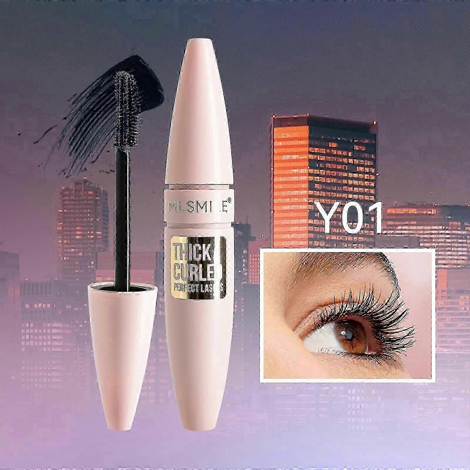 4D mascara, 5-color big brush mascara, waterproof, sweat-proof mascara to create long and three-dimensional eyelashes