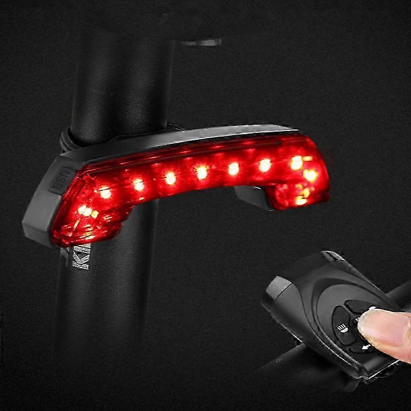 Smart USB Bicycle Rear Light with Wireless Remote Control Turn Signal and Bike Horn