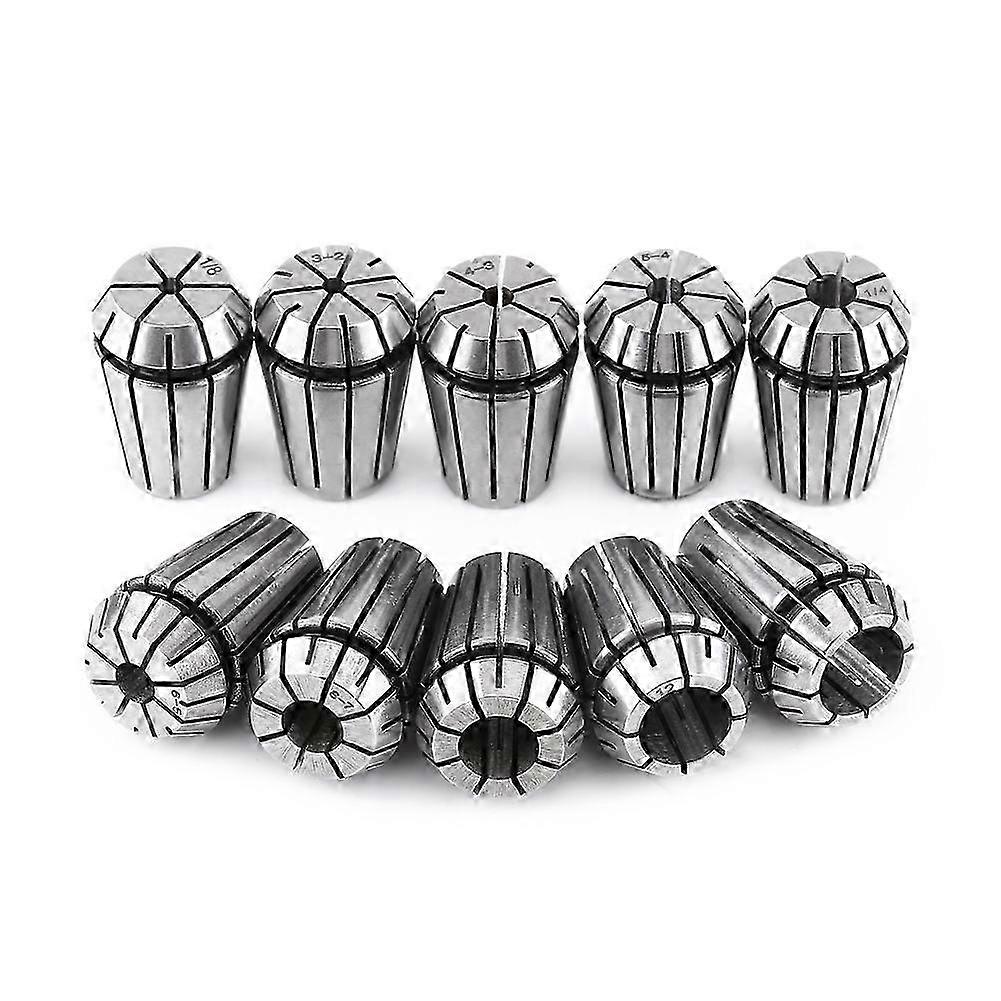 10pcs/set High Precision Spring Steel Collet Set for CNC Milling Lathe Tool